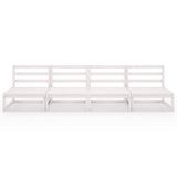 Garden 4-Seater Sofa Solid Pinewood