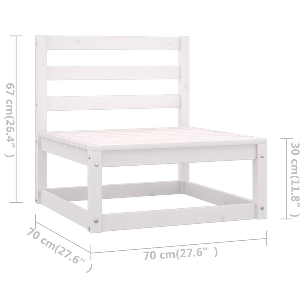 Garden 4-Seater Sofa Solid Pinewood