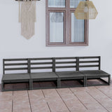 Garden 4-Seater Sofa Solid Pinewood