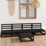 5 Piece Garden Lounge Set Solid Wood Pine