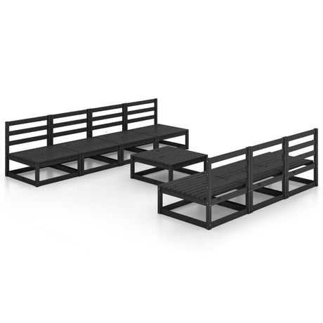 8 Piece Garden Lounge Set Solid Pinewood