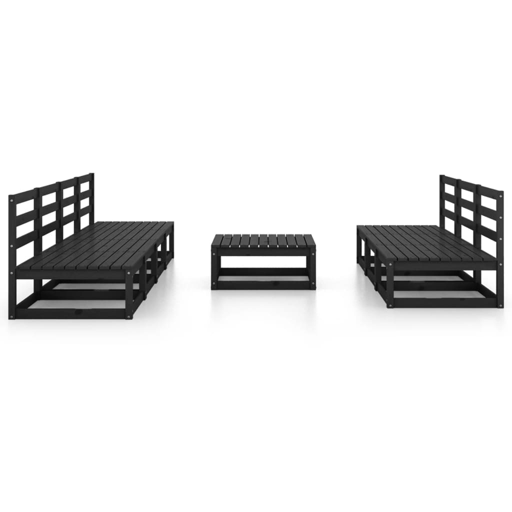 8 Piece Garden Lounge Set Solid Pinewood