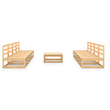 9 Piece Garden Lounge Set Solid Pinewood