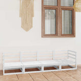 Garden 4-Seater Sofa Solid Pinewood