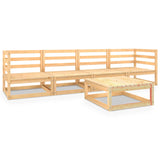 5 Piece Garden Lounge Set Solid Wood Pine