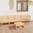 5 Piece Garden Lounge Set Solid Wood Pine