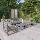5 Piece Garden Lounge Set Solid Wood Pine
