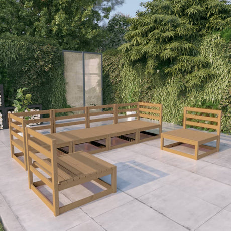 6 Piece Garden Lounge Set Solid Pinewood