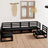 6 Piece Garden Lounge Set Solid Pinewood