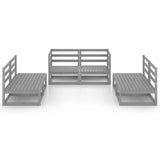 6 Piece Garden Lounge Set Solid Pinewood