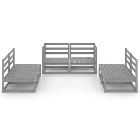 6 Piece Garden Lounge Set Solid Pinewood