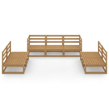 7 Piece Garden Lounge Set Solid Pinewood