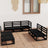 7 Piece Garden Lounge Set Solid Pinewood