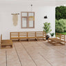 8 Piece Garden Lounge Set Solid Pinewood