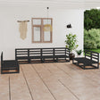 8 Piece Garden Lounge Set Solid Pinewood