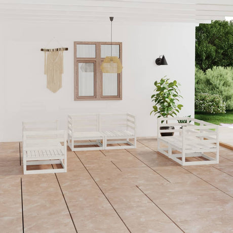 6 Piece Garden Lounge Set Solid Pinewood