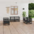 6 Piece Garden Lounge Set Solid Pinewood