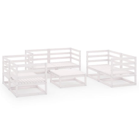 7 Piece Garden Lounge Set Solid Pinewood