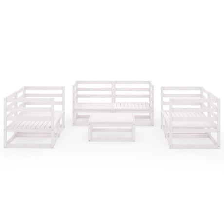 7 Piece Garden Lounge Set Solid Pinewood