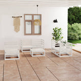 7 Piece Garden Lounge Set Solid Pinewood