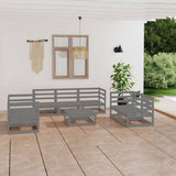 8 Piece Garden Lounge Set Solid Pinewood