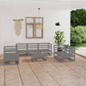 8 Piece Garden Lounge Set Solid Pinewood