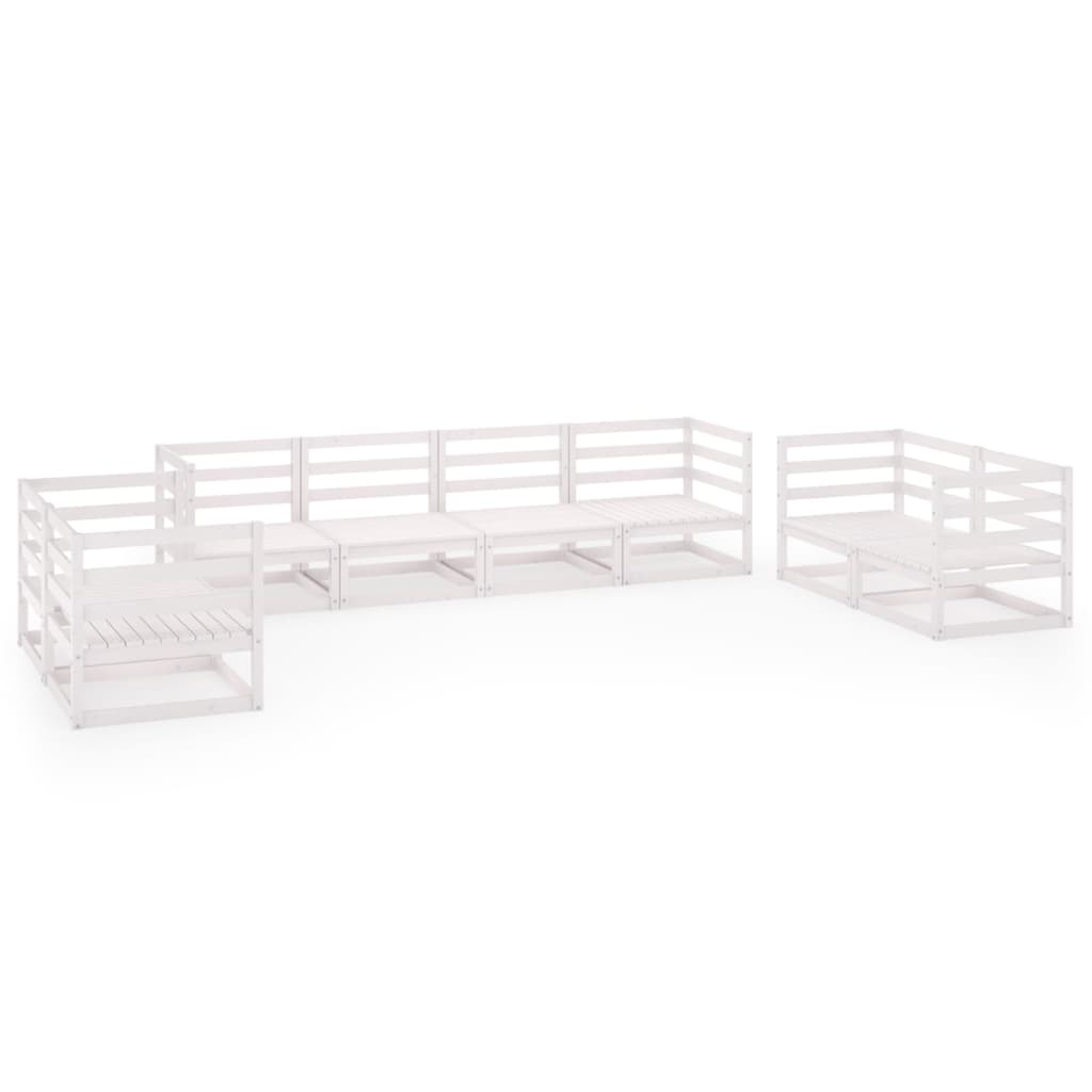 8 Piece Garden Lounge Set Solid Pinewood