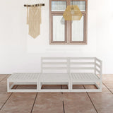 3 Piece Garden Lounge Set Solid Pinewood