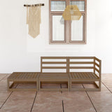 3 Piece Garden Lounge Set Solid Pinewood