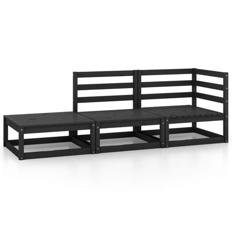 3 Piece Garden Lounge Set Solid Pinewood