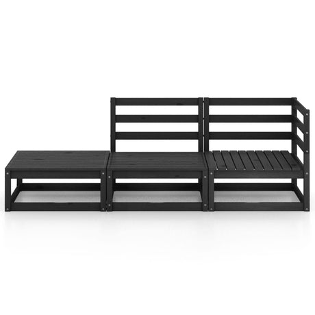 3 Piece Garden Lounge Set Solid Pinewood