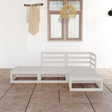 4 Piece Garden Lounge Set Solid Wood Pine