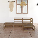 4 Piece Garden Lounge Set Solid Wood Pine