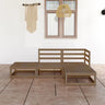 4 Piece Garden Lounge Set Solid Wood Pine