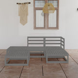 5 Piece Garden Lounge Set Solid Wood Pine