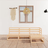 4 Piece Garden Lounge Set Solid Wood Pine