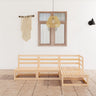 4 Piece Garden Lounge Set Solid Wood Pine