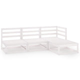 4 Piece Garden Lounge Set Solid Wood Pine