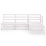 4 Piece Garden Lounge Set Solid Wood Pine