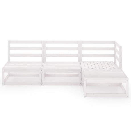 4 Piece Garden Lounge Set Solid Wood Pine