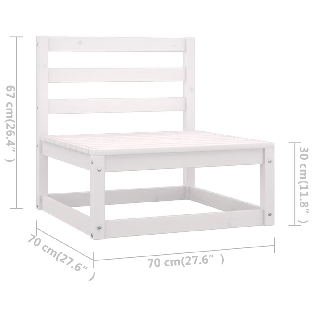 4 Piece Garden Lounge Set Solid Wood Pine