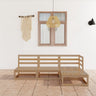 4 Piece Garden Lounge Set Solid Wood Pine