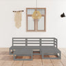5 Piece Garden Lounge Set Solid Wood Pine