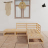 5 Piece Garden Lounge Set Solid Wood Pine