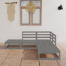 5 Piece Garden Lounge Set Solid Wood Pine