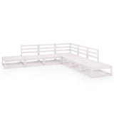 7 Piece Garden Lounge Set Solid Wood Pine