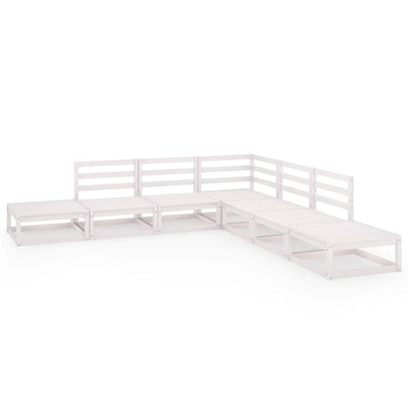 7 Piece Garden Lounge Set Solid Wood Pine