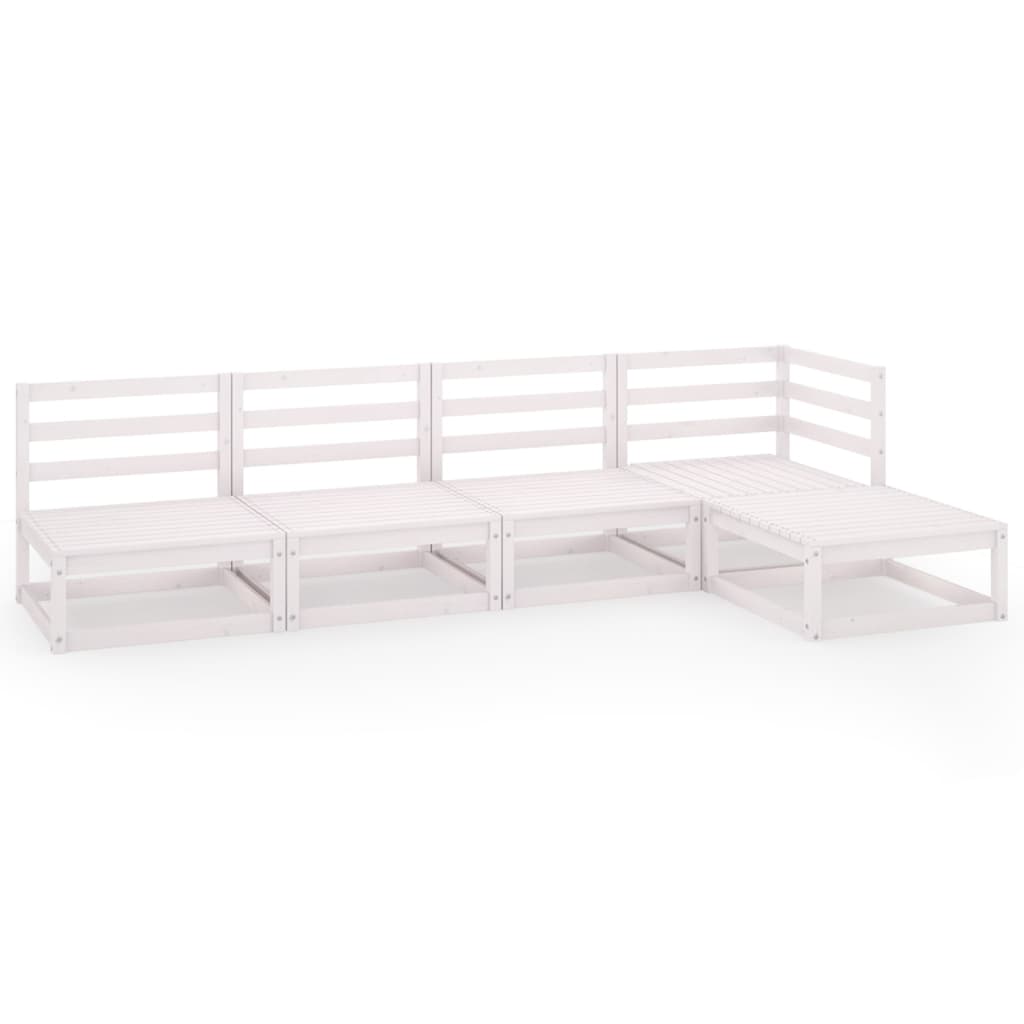 5 Piece Garden Lounge Set Solid Wood Pine