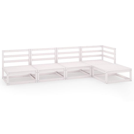 5 Piece Garden Lounge Set Solid Wood Pine