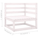 5 Piece Garden Lounge Set Solid Wood Pine